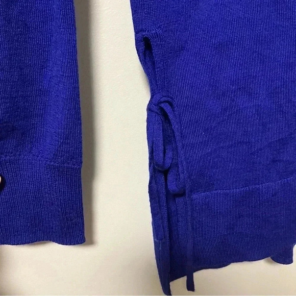 J. Crew Tippi 100% merino wool blue lace side  sweater - Picture 4 of 5